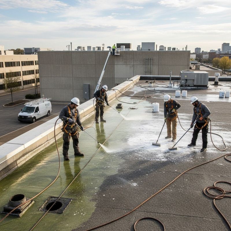Local Roof Stain Removal pros at work
